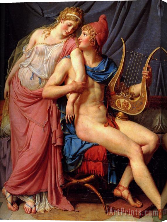 Jacques Louis David The Courtship of Paris And Helen [detail 1] Stretched Canvas Painting / Canvas Art